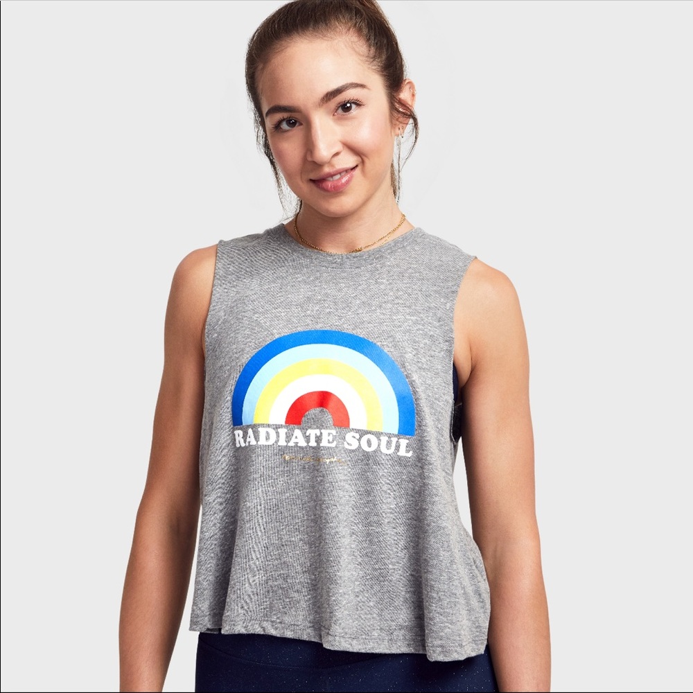 SoulCycle x Spiritual Gangster rainbow Crop Tank